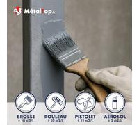 Metaltop - Primaire Epoxy Metal - Gris fenêtre - RAL 7040 - Bombe 400mL