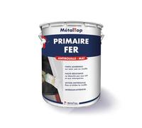 Metaltop - Primaire Fer - Gris fenêtre - RAL 7040-5 L - Améliore l'adhérence des peintures de finition sur tous types de métaux, neufs ou anciens