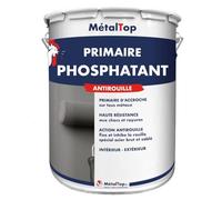 Metaltop - Primaire Phosphatant - Blanc pur - RAL 9010-5 L - Sous-couche d'accroche pour aluminium, acier galvanisé et métaux ferreux courants