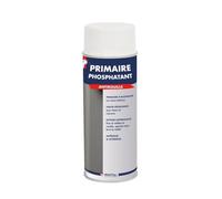 Metaltop - Primaire Phosphatant - Blanc pur - RAL 9010 - Bombe 400 ml - Sous-couche d'accroche pour aluminium, acier galvanisé et métaux ferreux courants