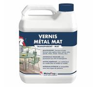 Metaltop Vernis Metal Mat - 20 L Stop rouille, utilisé comme sous couche, préserver tous types de métaux.
