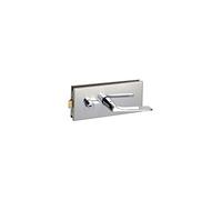 Serrure porte en verre METALUX à béquille carrée et plaque rectangulaire 77x185 mm - NM90451000