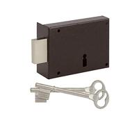 Metalux - METALUX série 461 140 - Serrure en applique pêne dormant seul 140x81 mm - Gauche pour Portail Porte Jardin Porte Garage