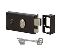 METALUX série 730 - serrure en applique Sécurité à 4 gorges Horizontale Main droite 1 point à fouillot de 6mm Coffre 140x80mm avec 2 clés