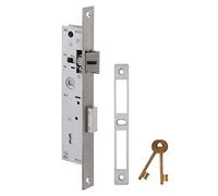 METALUX Série 2 - Serrure à encastrer 1 point pêne dormant et demi tour réversible entraxe 70 mm, Coffre 21 mm