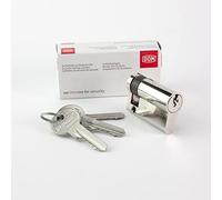 Metalux Serie K - Cylindre de serrure 40x10 anti-crochetage protection contre le perçage stator livré avec 3 clés norme DIN idéal pour porte de garage (40x10)