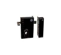 METALUX - Serrure monopoint en applique verticale tirage gauche axe 45 mm noir (pour cylindre européen)