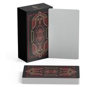 Metaphoracle Cartes de tarot Oracle vierges - Jeu de 80 cartes pour créer votre propre jeu de tarot Oracle - Motif géométrique sacré (rouge)