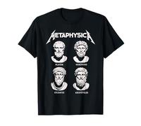 Metaphysica Funny Greek Philosophers Rock Design rétro T-Shirt