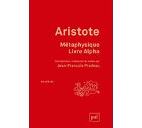 Métaphysique. Livre Alpha