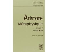 Métaphysique, tome 2 livre H-N