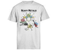 Métaux Lourd Rock Chimie Physique Tableau Périodique des Éléments T-Shirt à Manches Courtes Homme Gris Grey Men Tee Short Sleeve T-Shirt