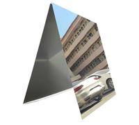 Metaximious 2 plaques d'aluminium miroir haute réflectivité 86%, feuille miroir argentée à faire soi-même, 300 mm x 300 mm Éclat(300X300X0.8mm)