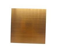 Metaximious 2 plaques en aluminium anodisé brossé, noir, argent, or. Épaisseur : 0,8 mm, 1 mm, 1,5 mm. Dimensions : 200 x 200 mm, 200 x 300 mm, 300 x 300 mm. Éclat(Gold,200x300x1mm)