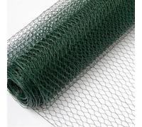 Metaximious Grillage à poules hexagonal galvanisé à motif floral vert, 400 cm, for poulailler et jardin Bricolage(0.3 meter x 4 meter)