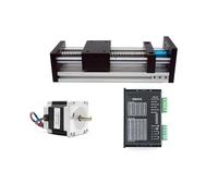 Metaximious Moteur pas à pas NEMA 23, 1,2 nm, avec vis à billes SFU1605, Rail de guidage linéaire, Table coulissante, longueur de course 50mm à 300mm Industrie(50mm)