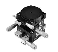 Metaximious Table coulissante à déplacement manuel à plateforme de type rail de guidage LT90-LM XYZR, diamètre de l'axe 90 mm, micromètre à bouton Composant