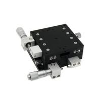 Metaximious Table coulissante linéaire manuelle LY100-R 100 mm x 100 mm Plateforme de coupe de précision avec déplacement sur rail transversal. Composant