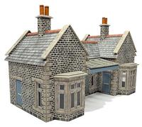 Metcalfe Little Cardleywick PO315 Kit de carte de station de métro à l'échelle OO/HO, modèle de construction ferroviaire, motif brique en pierre grise, architecture victorienne traditionnelle