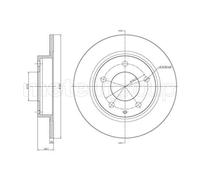 METELLI 2x Disque Arrière Ø261mm Plein pour Mazda Premacy CP 1.9 2.0 626 V