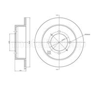 METELLI 2x Disque Arrière Ø262mm Plein pour Mitsubishi Lancer VII Station