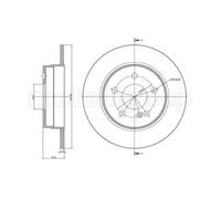 METELLI 2x Disque Arrière Ø278mm Plein pour Mercedes-Benz W204 S204