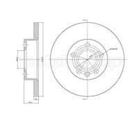 Metelli 2X Disque De Frein Ø282Mm Avant Pour VW Transporter IV Bus 2.5 TDI
