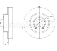 METELLI 2X Disque De Frein Arrière Ø289,5 Mm Complet Pour Nissan Qashqai II J11