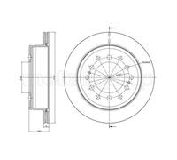 METELLI 2X Disque De Frein Arrière Ø312Mm Ventilé Pour Toyota Land Cruiser LJ12