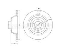 METELLI 2X Disque De Frein Arrière Ø314 Mm Pour VW Transporter V Bus 7HB 7HJ 7EB