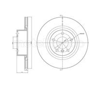 Metelli 2X Disque De Frein Arrière Ø330 Mm Ventilé Peint Pour Bmw X3 F25