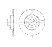 METELLI 2X Disque De Frein Avant Ø240 Mm Ventilé Pour Fiat 500 312_ 1.2 1.3 D