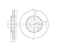 METELLI 2X Disque De Frein Avant Ø256 Mm Ventilé Pour VW UP 121 122 BL1 BL2 1.0