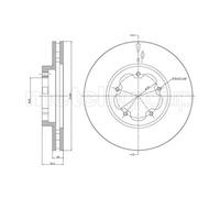 METELLI 2X Disque De Frein Avant Ø280 Mm Ventilé Pour Ford Transit Kasten