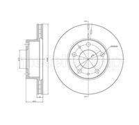 METELLI 2x Disque de Frein Avant Ø280mm Ventilé pour Fiat Ducato Boîte 250_290