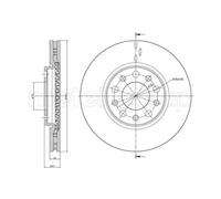 METELLI 2X Disque De Frein Avant Ø281 Mm Ventilé Pour Fiat 500X 334_ 1.4 1.6 D