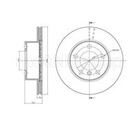 METELLI 2X Disque De Frein Avant Ø284 Mm Ventilé Pour BMW 1ER F20 118I 116I E87