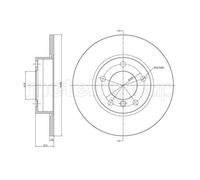 METELLI 2x Disque de Frein Avant Ø286 MM Plein pour BMW 3er Cabriolet E36 318i