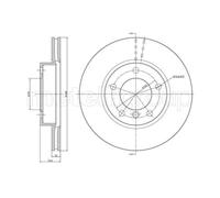 METELLI 2x Disque de Frein Avant Ø286 MM Ventilé pour BMW 3er Compact E46 316 Ti