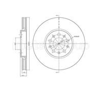 METELLI 2X Disque De Frein Avant Ø288 Mm Ventilé Pour VW Polo 6R 6C 1.2 TSI 9N
