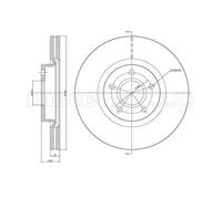 Metelli 2X Disque De Frein Avant Ø300 Mm Ventilé Pour Ford Kuga II DM2 1.5