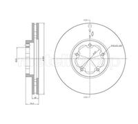 METELLI 2X Disque De Frein Avant Ø300 Mm Ventilé Pour Ford Transit Bus FD_ _ FB_