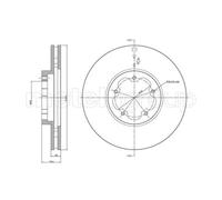 Metelli 2X Disque De Frein Avant Ø300 Mm Ventilé Pour Ford Transit Kasten Fa_ _
