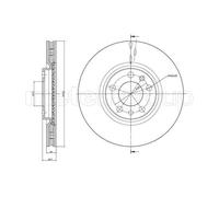 METELLI 2x Disque de Frein Avant Ø305 MM pour Jeep Compass MX 1.4 Multiair AWD
