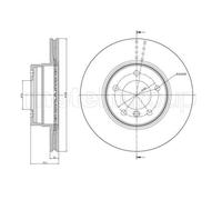 METELLI 2X Disque De Frein Avant Ø309.8 Mm Ventilé Pour BMW 5E E60 520I 523I E61
