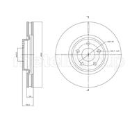 METELLI 2x Disque de Frein Avant Ø316 MM Ventilé pour Ford USA Edge S-MAX CJ