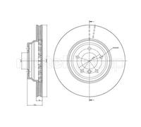 METELLI 2x Disque de Frein Avant Ø348 MM Ventilé pour BMW 3er Touring E91 325d