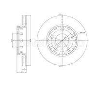 METELLI 2x Disques de Frein Arrière Ø255.8 MM Ventilé pour VW Passat Variant 3B6