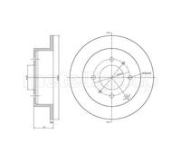 METELLI 2x Disques de Frein Arrière Ø262 MM pour Hyundai Matrix FC 1.6 1.8