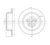 METELLI 2x Disques de Frein Arrière Ø269 MM pour Celica ST20_AT20_1.8i 16V